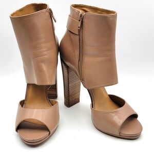 Nine West ‘Violet Hour’ Tan Leather Sandals Size 9.5‎